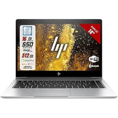 HP EliteBook – Laptop 14 Zoll – Intel i5-8265U 4 Core 1,60 GHz – SSD 512 GB RAM 16 GB – Notebook mit Win 11 und Libre Office – Laptop sofort einsatzbereit (Generalüberholt)