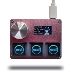 SayoDevice O3C OSU Keyboard, Quick Trigger Hall Switch, Magnetic Linear Switches, with Button and Screen, Copy Paste Shotcut, Macro Hotswap Mini