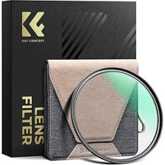 K&F CONCEPT Filter 82 mm Black Mist 1/8 & Ultra-Low Reflection, Optical Glass with Multi-Nano Coating (Nano-Xcel Pro)