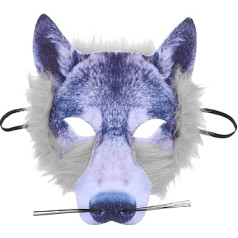TOYANDONA Halloween Wolf Mask - Scary Half Face Wolf Mask, Costume Prop for Parties, Cosplay, Masquerade Balls and Halloween Costume Decorations
