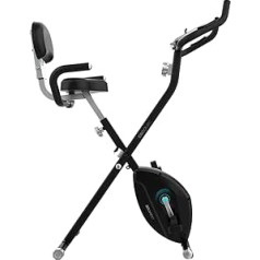 Cecotec DrumFit X-Bike Neo Ultra Folding Exercise Bike Comfort Saddle with Backrest, 1.5 kg Flywheel, 8 Levels, Easy and Compact Folding, LCD Display, Device Holder, Heart Rate Monitor