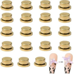 Nail Art Rotating Charm Pendants, 20 Pieces Rotating 3D Nail Rings for Nail Art Design, Crafts, Jewelry Accessories