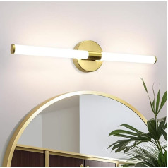 Homefire LED Mirror Light Bathroom 60 cm - Mirror Lamp Bathroom Gold Bathroom Light Wall 8 W Waterproof IP44 Wall Lamp Modern Neutral White 4000 K Wall Light for Bathroom Cabinet Kitchen Hallway