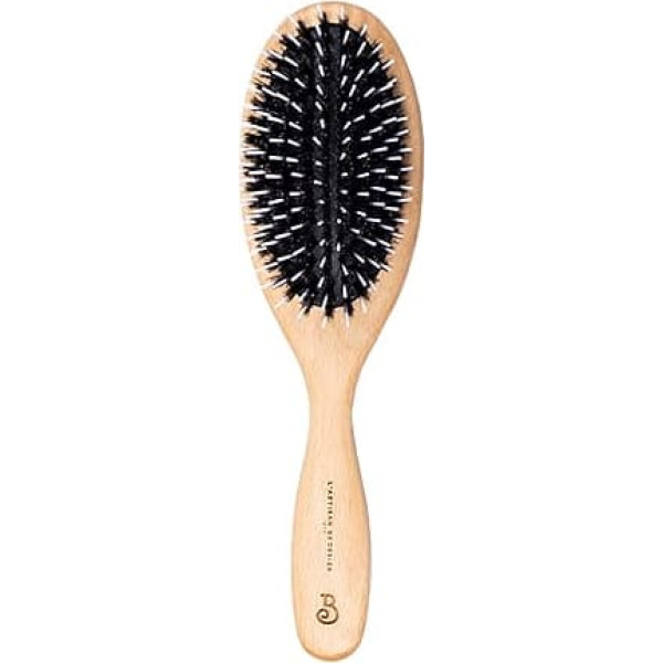Pneumatic Hair Brush, Boar Bristles and Nylon Knobs, Lighter Beech, Pneumatic, Boar Bristles and Nylon Pins, Light Beech