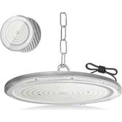 LED UFO Industrial Lamp, 400 W Super Bright Indoor Spotlight UFO LED Workshop Lamp, 6500 K Cool White IP65 Waterproof High Bay Light Chandelier for Factories, Garages, Warehouses