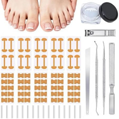 Eingewachsene Zehennagelentfernungs-Kit, professionelles Pediküre-Werkzeug-Set für Zehennagelpflege, Edelstahlknipser, Heber, Feile & Nagelreiniger mit Aufbewahrungsbox