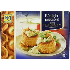 hig hagemann Queen Pies Delicate Puff Pastry Pies for Garnishing, Pack of 6 (2 x 3)