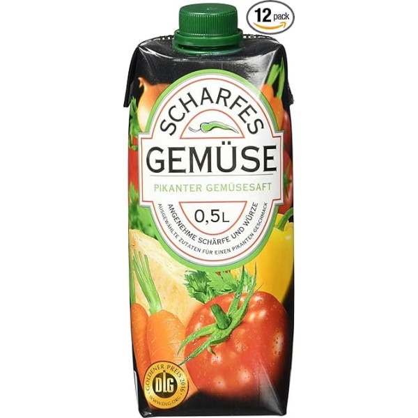 Scharfe Säfte Vegetables, Pack of 12 (12 x 500 ml)