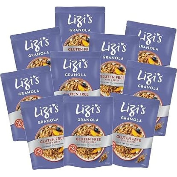 Lizi's 10 x Granola Gluten Free Gluten Free Ideal for Vegans 10 x 400 g