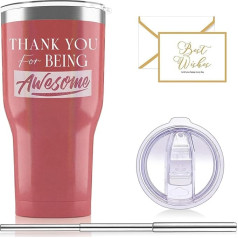 HIYAA Mother's Day Gifts for Mom from Daughter Son 30oz Stainless Steel Tumbler with Sliding Lid and Straws, Christmas Gift for Women, Best Friends, Employees, Coworkers