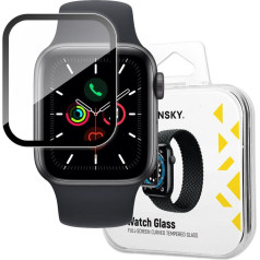 Hibrīda aizsargstikls Apple Watch 4/5/6/SE 40mm rokas pulksteņstiklam melns