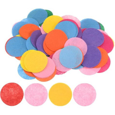 sourcing map Pack of 300 Round Felt Circles 50 mm 2 Inch Craft Felt Pads Non-Woven Fabric Felt Cushion Assorted Colours