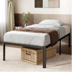 Zinus Van Bed 90 x 200 cm - Height 41 cm with Under Bed Storage - Metal Platform Bed Frame - Black