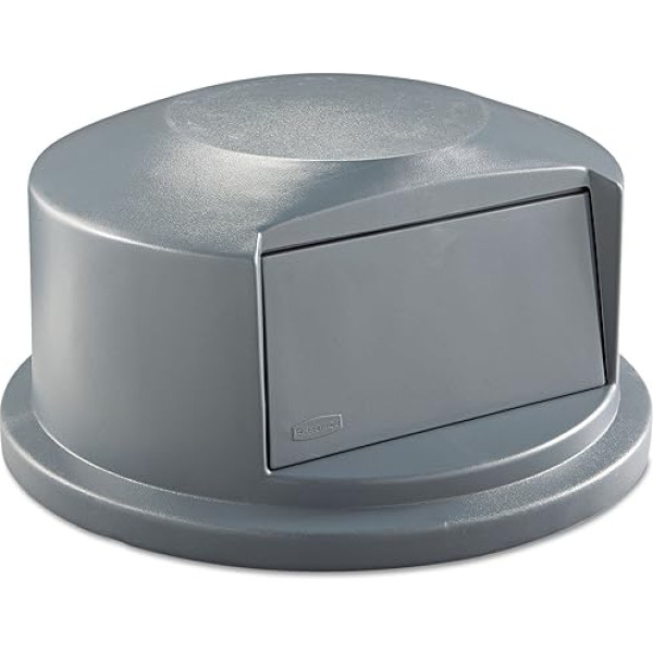 Rubbermaid Commercial Heavy-Duty BRUTE Dome Swing Top Door Lid for 44 Gallon Waste/Utility Containers, Plastic, Gray (FG264788GRAY)