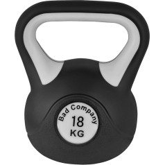 Bad Company Kettlebell as a set or individually I 2 kg - 20 kg I Plastic Kettlebell and Storage Rack I Flybell Workout - Colour Line or Black & White