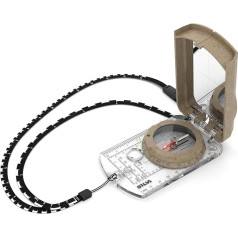 Silva Outdoor Compass - Mirror Compass Terra Expedition S - Made from Recycled Materials - Bearing Compass for Long Distances - Marching Compass - Scale 1:24k, 1:25k, 1:50k - Military Compass