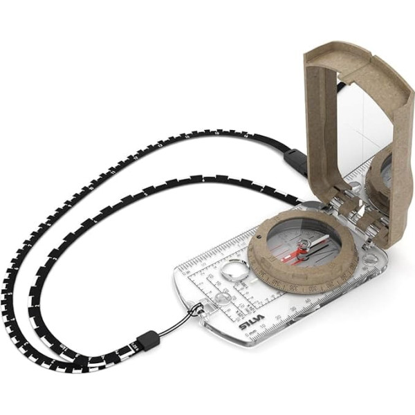 Silva Outdoor Compass - Mirror Compass Terra Expedition S - Made from Recycled Materials - Bearing Compass for Long Distances - Marching Compass - Scale 1:24k, 1:25k, 1:50k - Military Compass