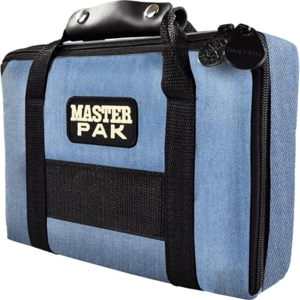 Karella PAK Original Dart Case, Black, Jeans, Space for Darts and Accessories, Perfect Protection, Dart Case, Bag for Darts, Master Pak Denim Look, Sporty