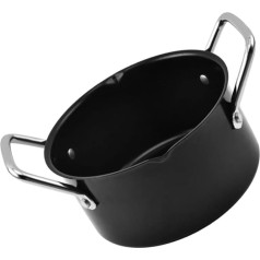 iplusmile Dickwandiger Outdoor Campingtopf aus Kohlenstoffstahl Antihaftbeschichtet Hitzebeständig mit Ergonomischem Griff für Campingküche und Offenes Feuer