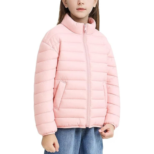 Maeau Children's Girls Boys Winter Jacket Quilted Jacket Lightweight Toddler Coats Short Down Cotton Jacket Padded Warm Soft and Comfortable 1-12 Years 90-150 cm
