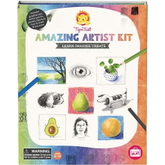 Tiger Tribe: Amazing Artists Set, All-in-1 Kit, Instruction Book, Accessories, Graphite & Colored Pencils, Paper, Erasers and More.Kids & Tweens Ages 8+