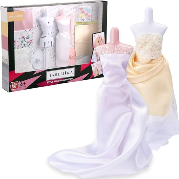 Bandai Harumika 40441 Wedding Dress Set Craft Kit - Create Your Own Fashion Without Needle and Thread