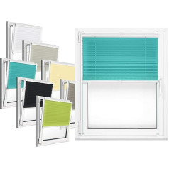 pleated blind, pre-assembled and with clamp fixing on the window frame, easy 3-step installation