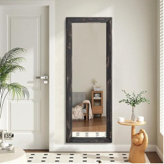 AAZZKANG Wooden Frame Mirror Full Length Retro Large Hanging Mirror 110 x 35 cm for Bedroom Living Room Bathroom Dressing Room Hallway