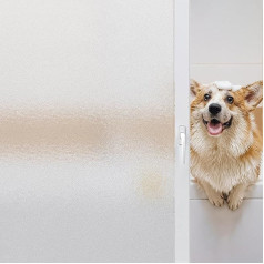 Window Film Self-Adhesive Frosted Glass Film 60 x 400 cm Opaque Privacy Film with Anti-UV Static Adhesion Mirror Film for Home Office Matt