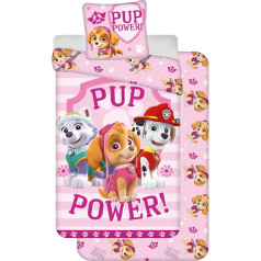 PAW PATROL 3 Piece Bedding Set 100% Cotton Duvet Cover 140 x 200 cm Pillowcase 65 x 65 cm + Fitted Sheet 90 x 200 cm