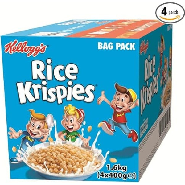 Kellogg's Rice Krispies Classic Pack of 4 (4 x 400 g Box)