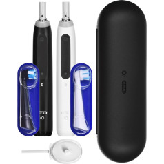 oral-b io5 duo matēta melna/līdzīgi balta elektriskā zobu birste