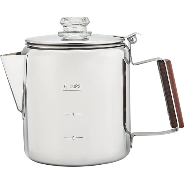 Genérico Stainless Steel - Portable Heavy Coffee Percolador | The Entire Steel Oven with Lid - Portable Vintage Machine with Fresh Handle