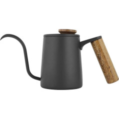 Tropfkaffeekanne, Schwanenhalsauslauf, Wasserkocher, 350 ml, Edelstahlgriff, langes, präzises Ausgießdesign für die Zubereitung von Barista-Kaffee zu Hause, Schwarz, Blau (Schwarz)