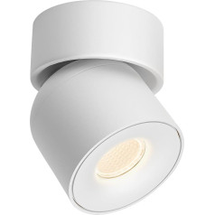 Aisilan Ceiling Spotlight LED 1 Bulb White Dimmable 9 W 360° Swivelling Ceiling Light Spotlight Modern Warm White Rotatable Ceiling Light Spotlights for Living Room, Bedroom, Kitchen