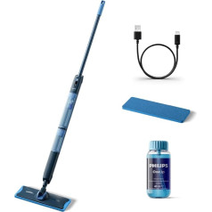 Philips OneUp 5000 Series Electric Mop - 2 x Cleaner Floors², 2 x Faster Wiping, Two Moisture Settings for Hard and Sensitive Floors, Wireless with 360° Swivel (XV5113/01)