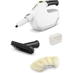Kärcher SC 1 Multi Steam Cleaner, Heating Time: 30 s, Heating Power: 1,300 W, Surface Power: 30 m², Tank: 200 ml, for Comfortable and Deep Pore Cleaning, White