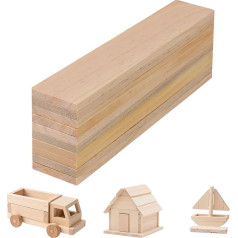 10 x 20cm Rectangular Pine Wood Board for Crafts, Painting, Modelling, Fretsaw, Engraved Home Decor