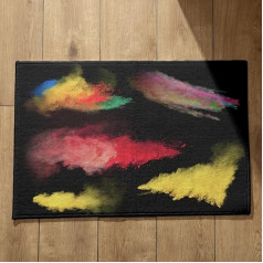 Schmutzfangmatte Zelt Türmatte Dünn Schmutzfangmatte Innen Waschbar Türmatten Haustür Außen rutschfeste, Leichte Dekorationsmatten Aus Plüschbaumwolle, 40x60cm