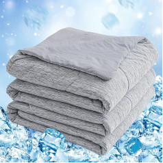 Arc-Chill Q-Max Summer Cooling Blanket, 0.45, Lightweight & Breathable, Cooling Blankets for Sleeping, Cooling Blanket for Hot Sleepers, Night Sweat, Grey, 152 x 228 cm