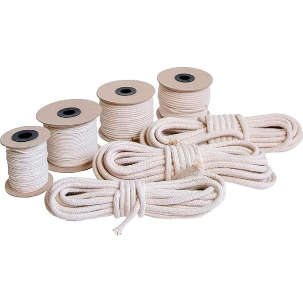 Candle Wick 1.4-10 mm | Braided Cotton Wick | Round Wick | Candle Wick for Candle Making | Smokeless Wick | Round Wick for Candle Making, DIY Candle, Oil Lamp