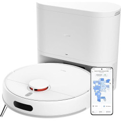 XIAOMI Robot Vacuum Cleaner with Wiping Function H40, 10000Pa Suction Power Robot with LDS Laser Navigation Vacuum Cleaner Robot, Applications and Voice Control, 5200 mAh for Thorough Cleaning