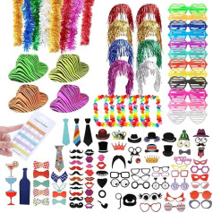 Pack of 150 Party Decoration Photo Box Accessories, Photo Box Accessories Wedding, Party Accessory Set, Coloured Accessories for Weddings, Birthdays, Celebrations