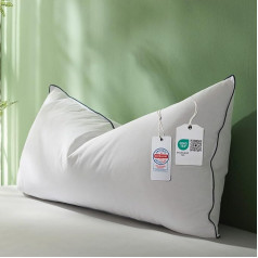 Premium Pillow 40 x 80.100% Natural Down and Feathers, Ergonomically Optimised 3 Chamber Neck Support Pillow, Medium Firm Pillow, Specialist Tested, Oeko-Tex Certified 40 x 80 cm