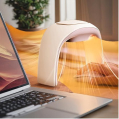 Fan Heater, Energy Saving, Foldable Heated Table Mat, Hand Warmer for Desk, Thermostat Adjustable Temperature, Electric Heater, Hand Heater, Gift for Women and Men, White