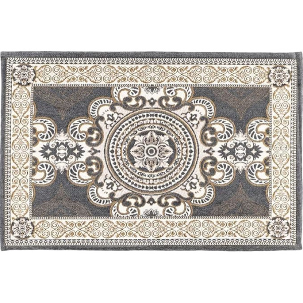 CHICHIC Indoor Doormat Entrance Door Mat Non Slip Rubber Backed Low Profile 24 x 36 Inch (61 x 91 cm) Grey Green