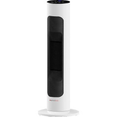 Melchioni Family Column Fan Heater with Remote Control and Digital Display, Oscillation Function, Electric Fan Heater with Ventilation and Heater, Volcano Model, White
