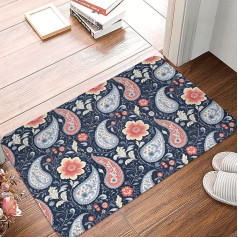Fußmatte für den Innen- und Außenbereich, Retro-Paisley-Muster, Küchenteppich, Matten für Boden, Badematte für Badezimmer, waschbar, dünn, Badezimmerteppich, passend unter die Tür, 40,6 x 61 cm
