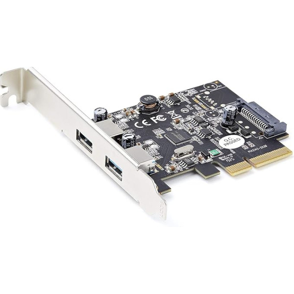 StarTech.com 2-Port USB PCIe Adapter - 10Gbps per Port - USB 3.2 Gen 2 Type-A PCI Express 3.0 x2 Host Controller Expansion Card - Add-On Card - Full/Low Profile - Windows & Linux (PEXUSB312A3)
