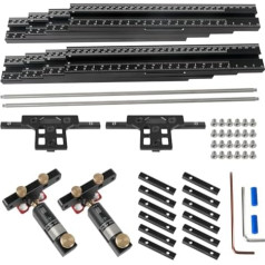 Miter Saw Guide Rail System, Woodworking Guide Rail System with Micro Adjustable Reverse Stop, Cutting Aid with Zero Calibration for Festool for Makita for Milwaukee